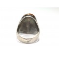 Vechi inel yemenit cu agat kabdi-sulaimani | manufactură în argint